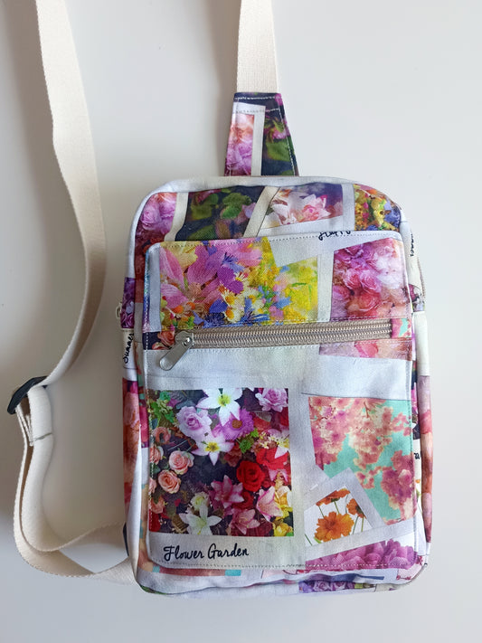"Flower garden" crossbody sling bag